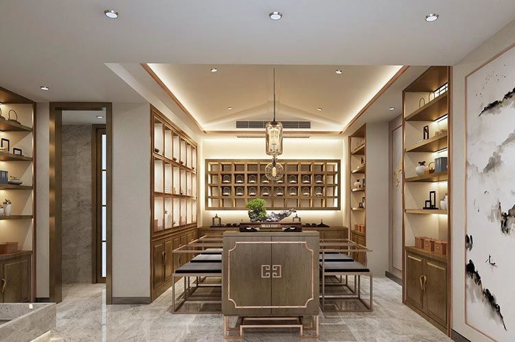 合肥茶葉店裝修設(shè)計(jì)方案，茶葉店門面裝修圖片