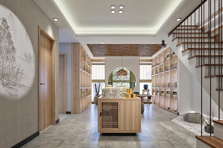 合肥茶葉店裝修設(shè)計(jì)方案，茶葉店門面裝修圖片