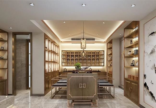 合肥茶葉店裝修設(shè)計方案，茶葉店門面裝修圖片