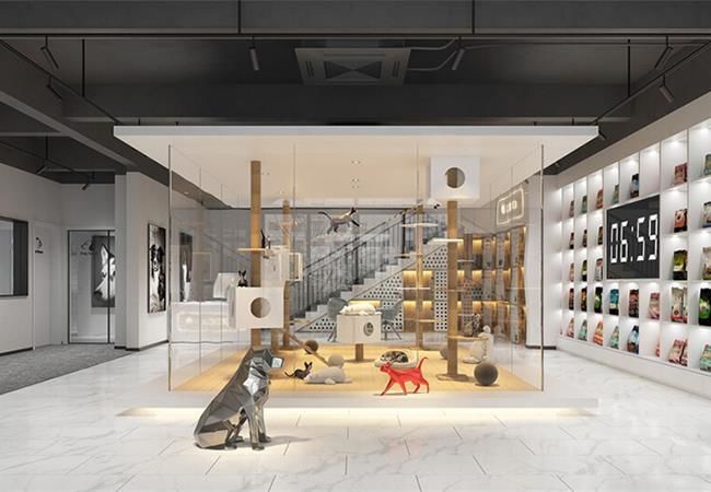 合肥寵物店裝修效果圖，寵物店面設(shè)計技巧